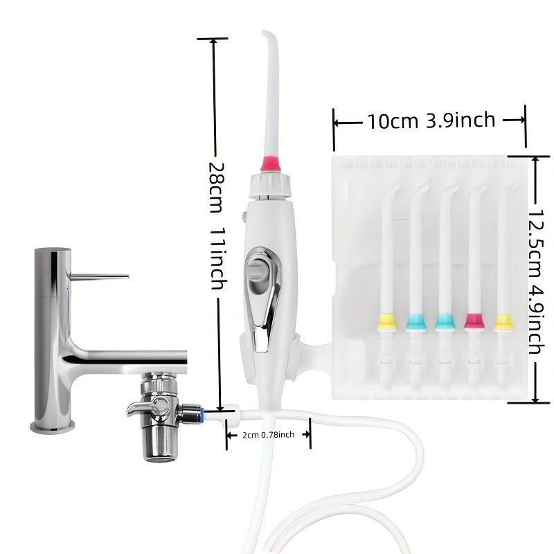 Irrigador bucal dental con chorro de agua para limpieza de dientes, hilo dental y limpiador de dientes