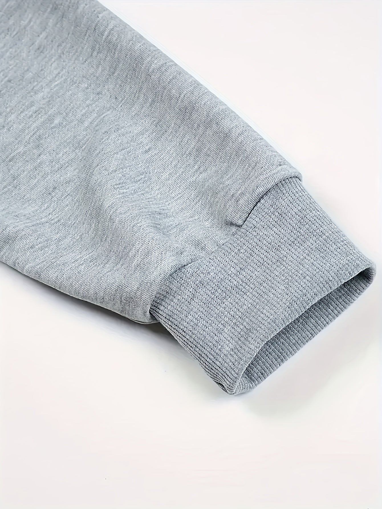 Sudadera de punto de poliéster de talla grande para hombre con estampado geométrico y cuello redondo