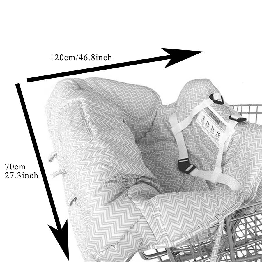 Baby Seat Cover Set with High Chair Pusher and Washable Trash Bag for Infants and Toddlers