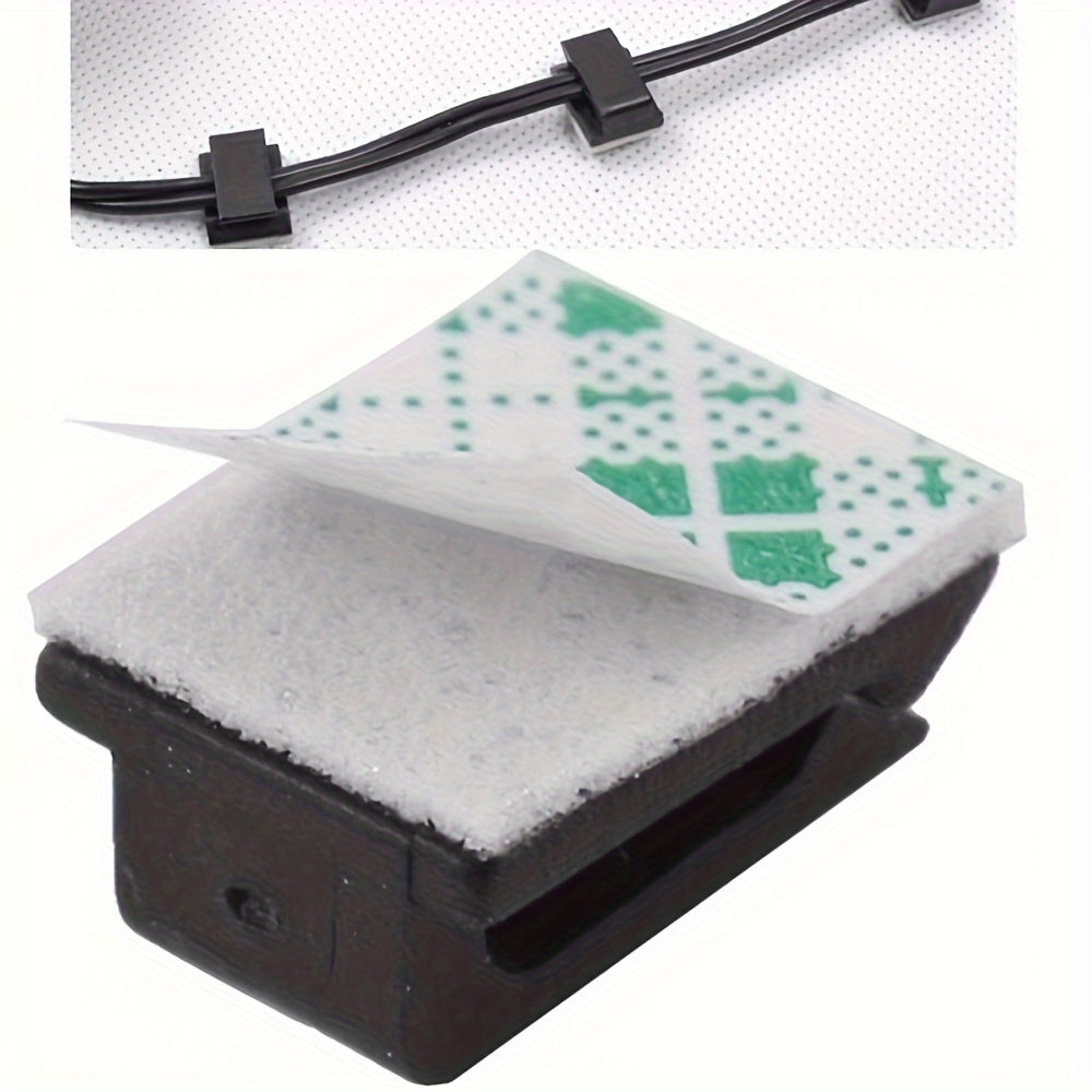 30 dona o'z-o'zini yopishtiradigan plastmassa avtomobil kliplari kabellarni boshqarish va tashkil qilish uchun