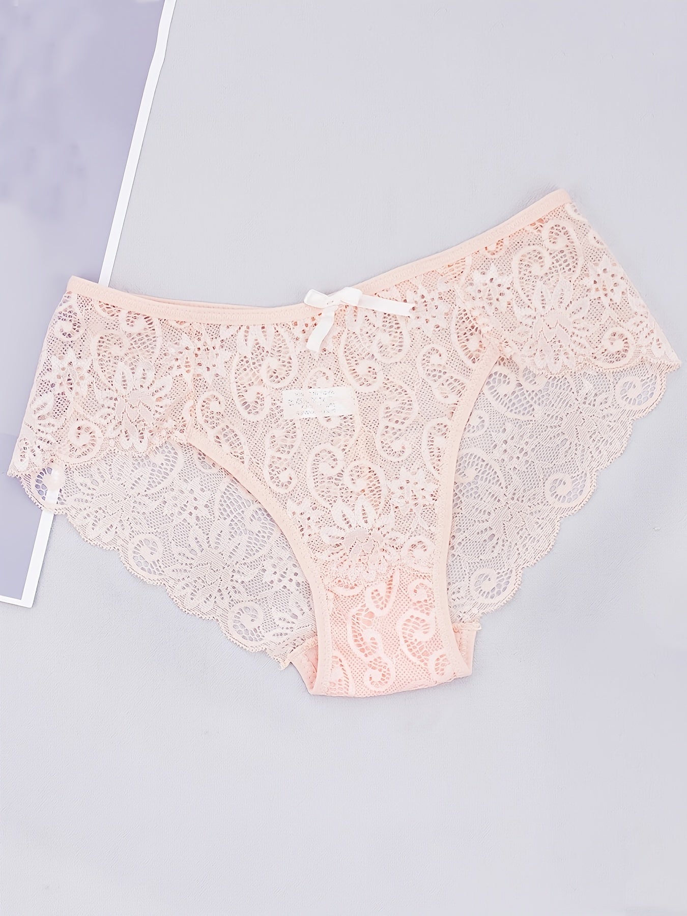 Women’s Lace Mid Waist Panties 5-Pack Comfortable Underwear