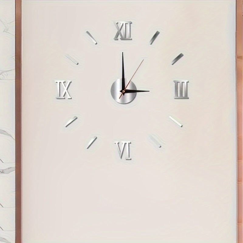 Plastic DIY Wall Clock Kit with Numeric Stickers and Quiet Battery Movement