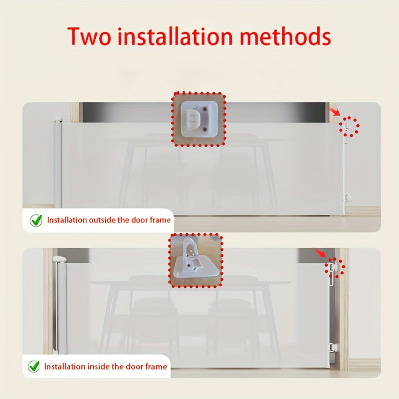 Uy ichidagi tortib olinadigan zinapoya va eshik uchun xavfsizlik qoʻriqlagichi, uy hayvonlari va bolalar uchun