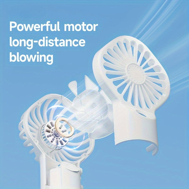 Portable Handheld Misting Fan with Rechargeable Battery and Rapid Cooling