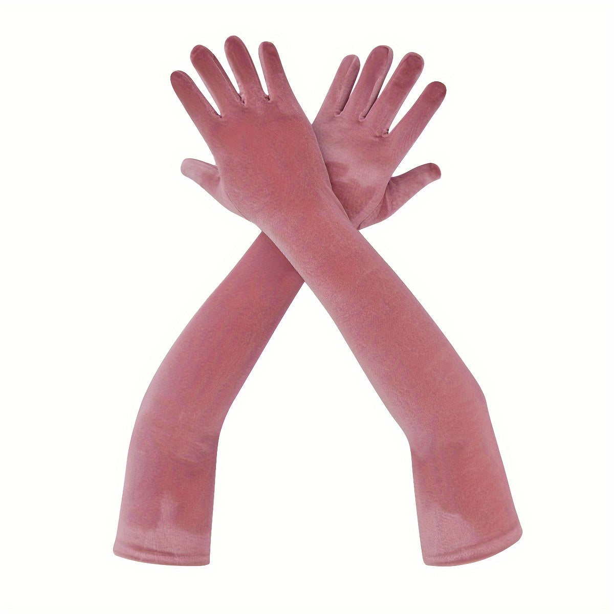 Long Opera Gloves for Women 1 Pair Elbow Length Velvet Costume Evening Dress