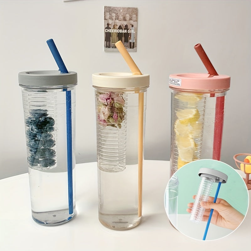 Collapsible 24oz Travel Water Bottle with Large Capacity and Detachable Filter