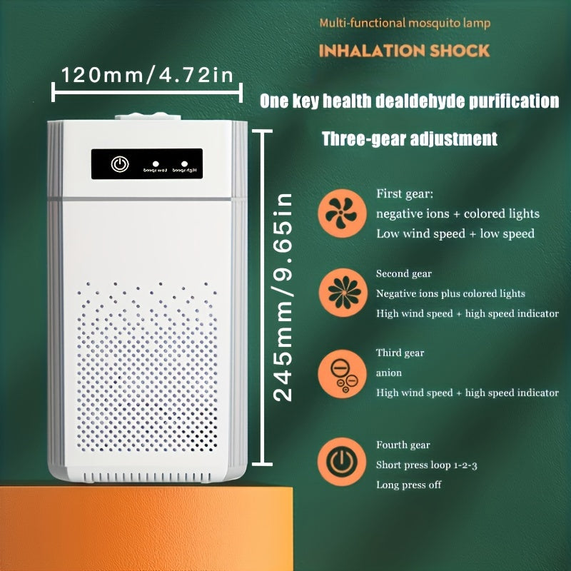 True HEPA Air Purifier for Home Office Living Room Digital Display Dust Smoke Filter