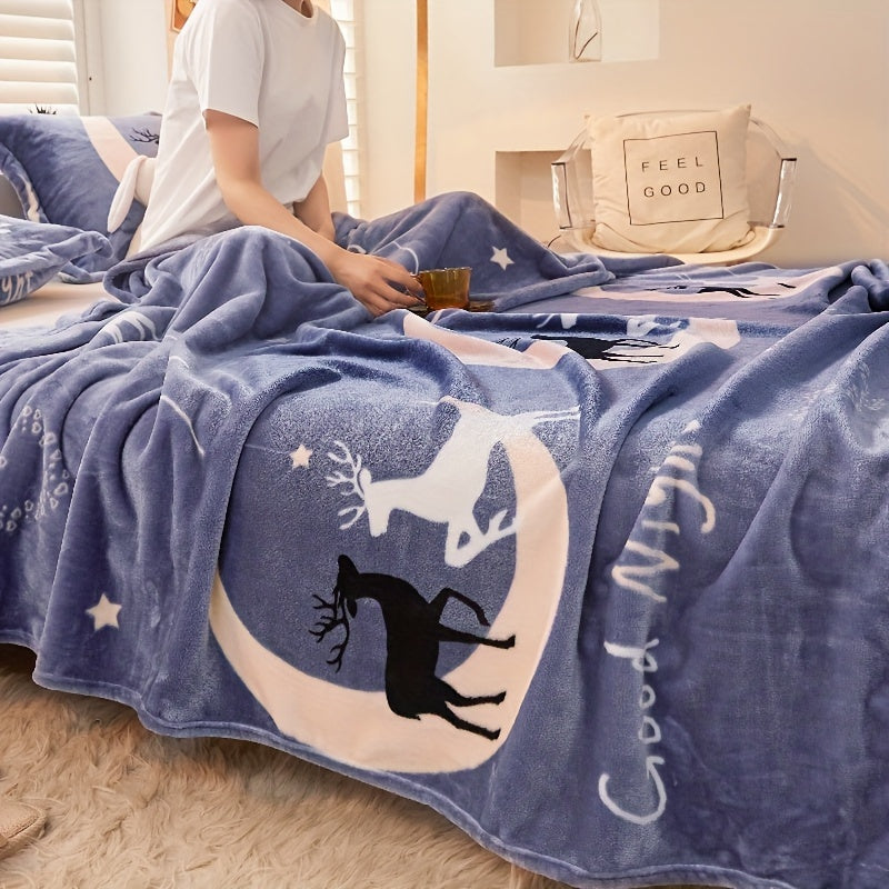 Flannel Fleece Blanket Soft Warm Throw for Sofa Bed Car Office All Seasons