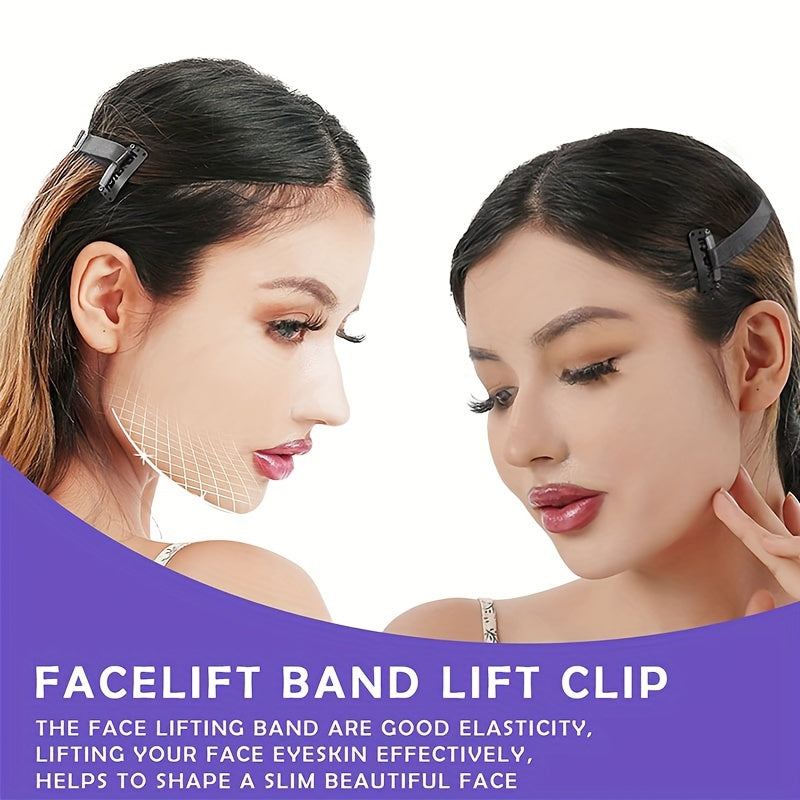 Women Face Lift Hair Band Clips Set Invisible Face Stretching Straps