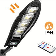 Quyosh energiyasi bilan ishlaydigan LED tashqi ko'cha chirog'i, harakat sensori va masofadan boshqarish pultiga ega. Turli tashqi hududlar uchun energiya tejamkor COB yo'l chirog'i. 1200mAh litiydan tayyorlangan mustahkam plastikdan.