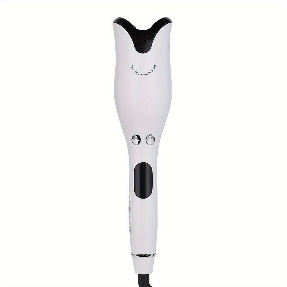 Rizador de cabello automático con varilla de cerámica que crea rizos impresionantes, temperatura ajustable, funciones de seguridad