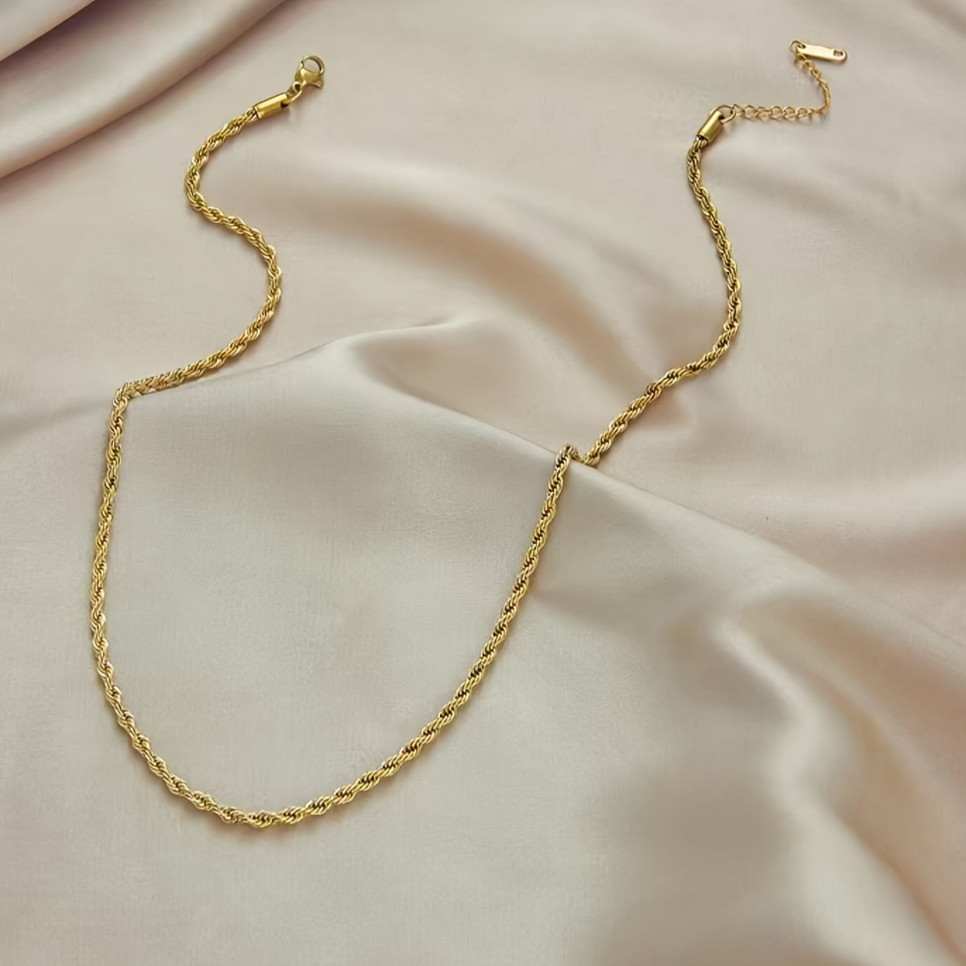 Gold Plated Stainless Steel Necklace and Bracelet Set for Women Vintage Fashion Jewelry