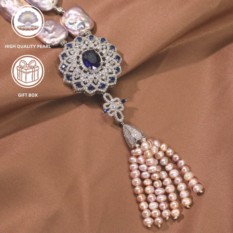 Ayollar uchun 5A Zirconiya va Binafsha Barokko Tuxumi bilan Zamonaviy Uzuk