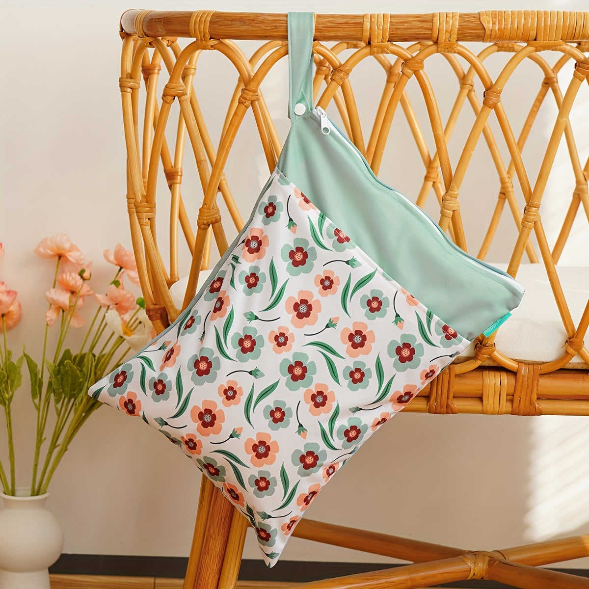 Bolsa impermeable húmeda y seca reutilizable con bolsillos con cremallera para playa, gimnasio y viajes