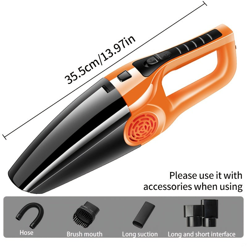 12V Car and Household Vacuum Cleaner with Strong Suction Wet and Dry Use