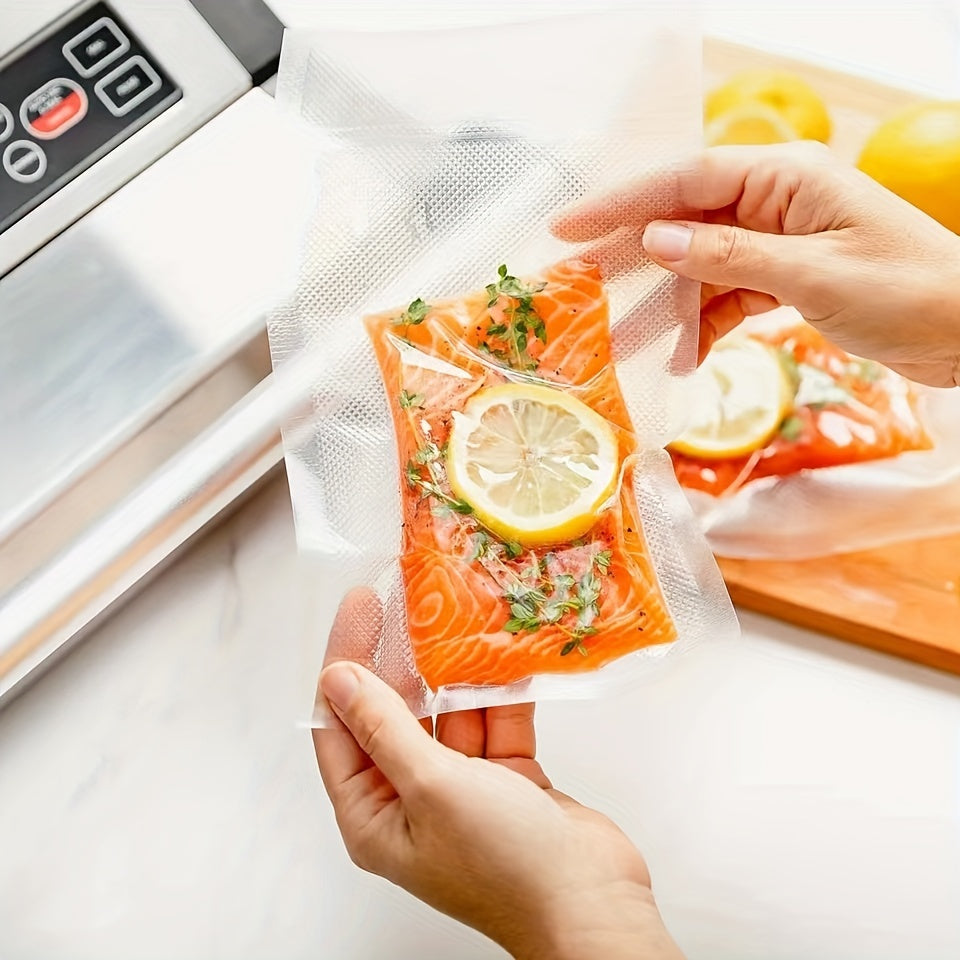 Пищевые вакуумные пакеты 24,99 см x 19,99 см для запайки и сохранения продуктов