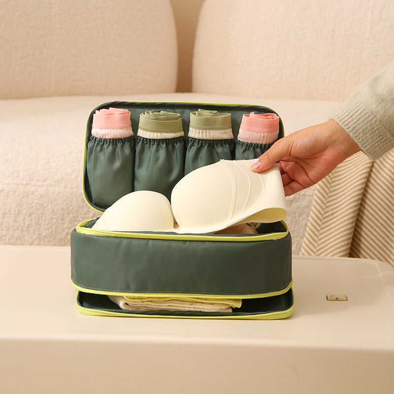 Bolsa organizadora de viaje 3 en 1 de gran capacidad de poliéster para ropa interior, calcetines y accesorios
