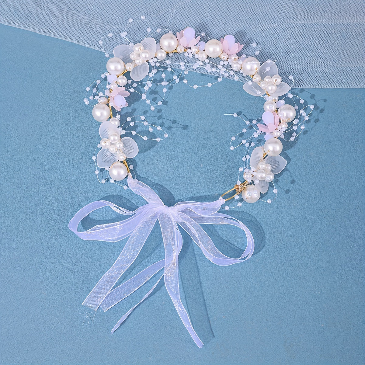 Women’s Angel-Inspired Headband with Faux Pearls for Daily Wear and Parties