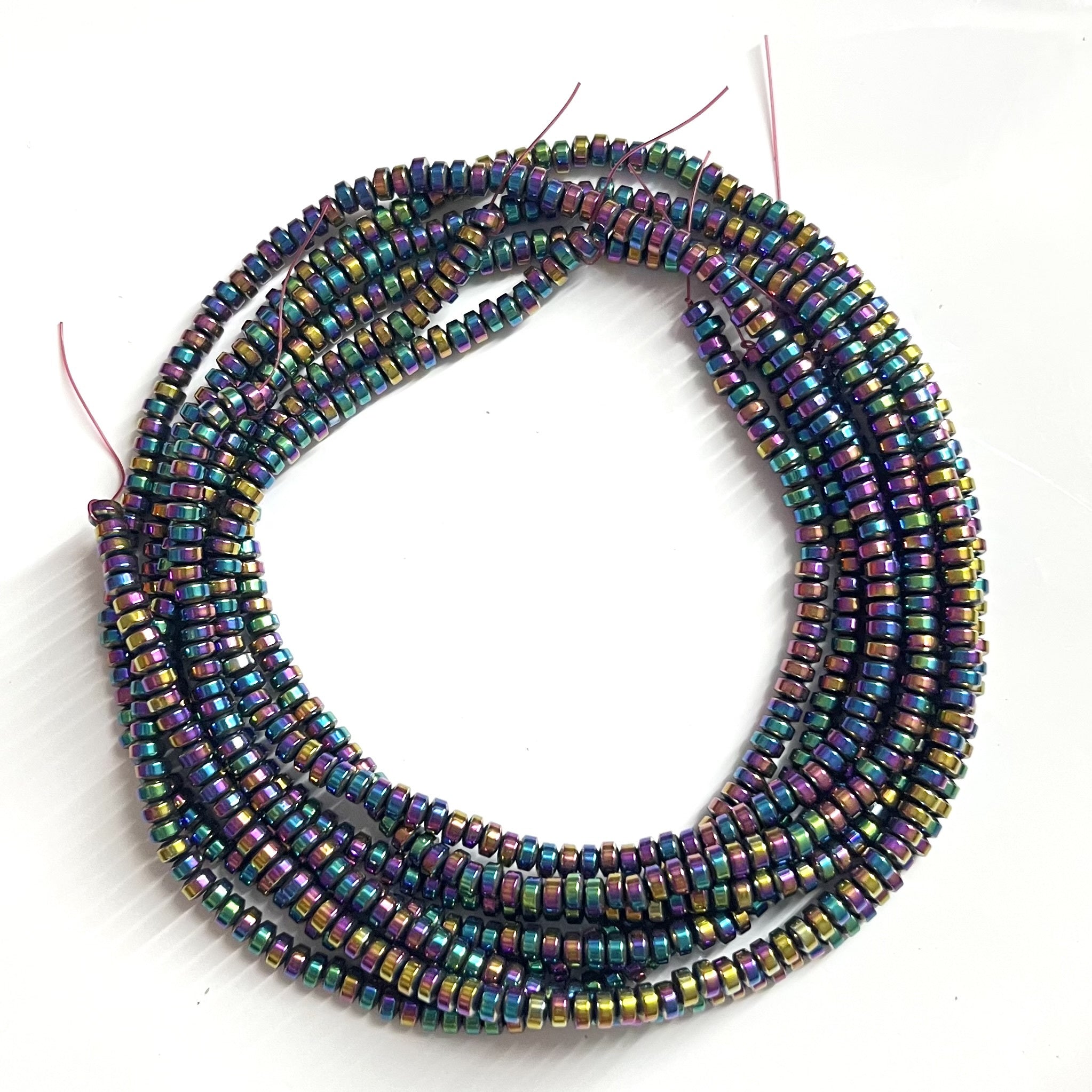 Hematite Beads 3mm Round Jewelry Making Supplies Pack of Four Varieties