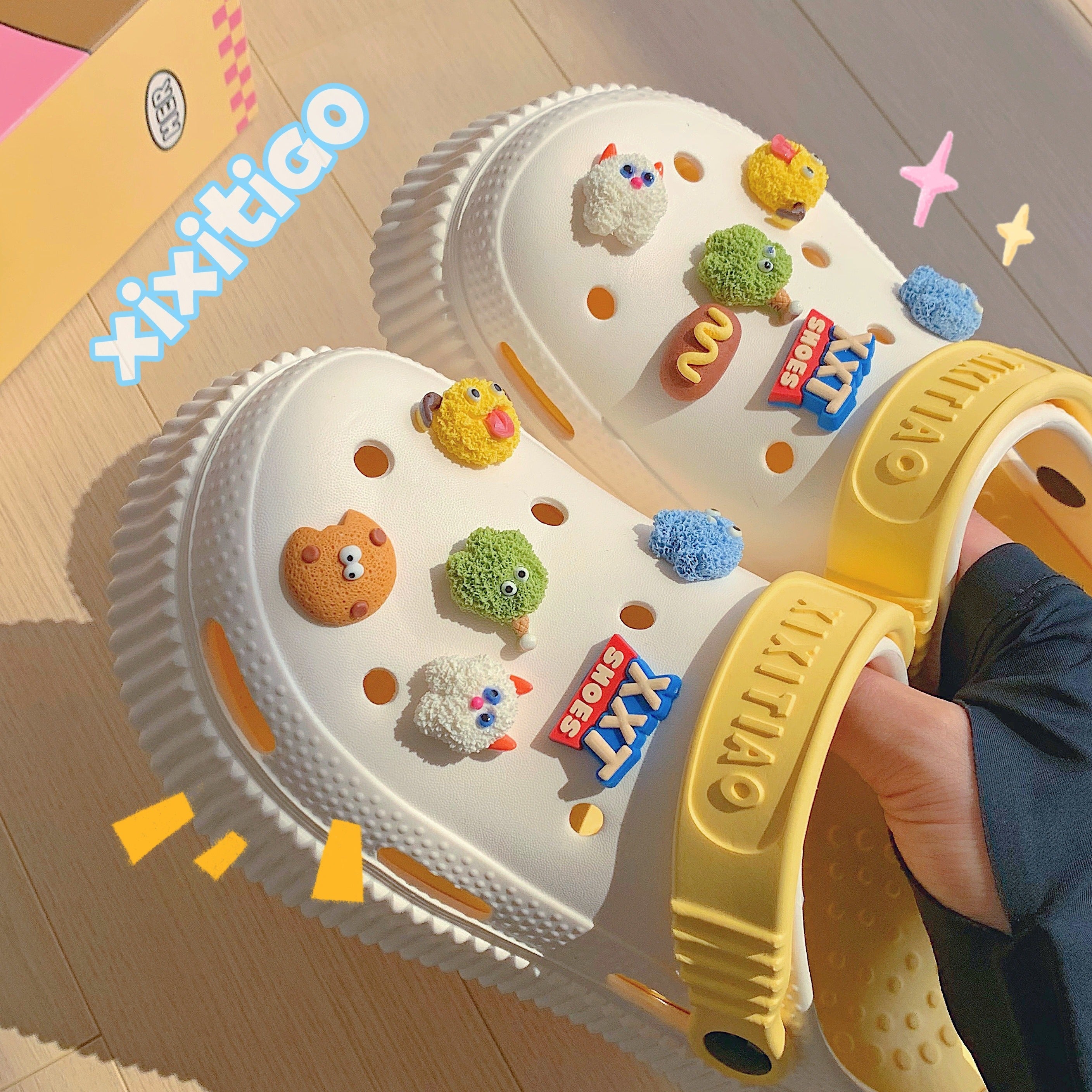 Women's Hollow-Out Slide Sandals EVA Non-Slip Animal Cartoon Summer Spring