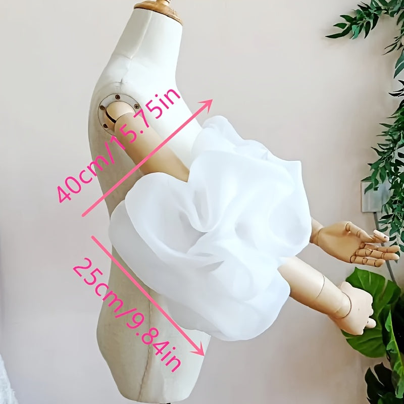 Luxurious Puffy Cloud Sleeves Bridesmaid Accessories for Weddings Polyester Hand Wash