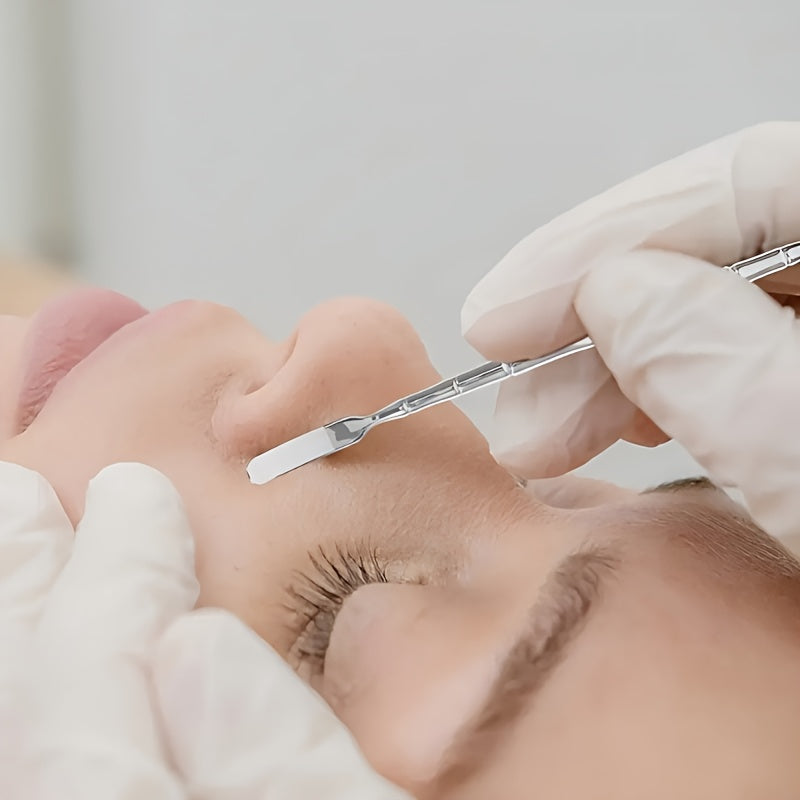 Uniseks zanglamaydigan po'latdan yasalgan, ikki tomonlama qora nuqta olib tashlash uchun asbob, gipoallergik