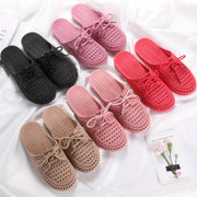 Women Summer Slippers with Head Cover Hollowed-out Indoor Outdoor Slip-ons