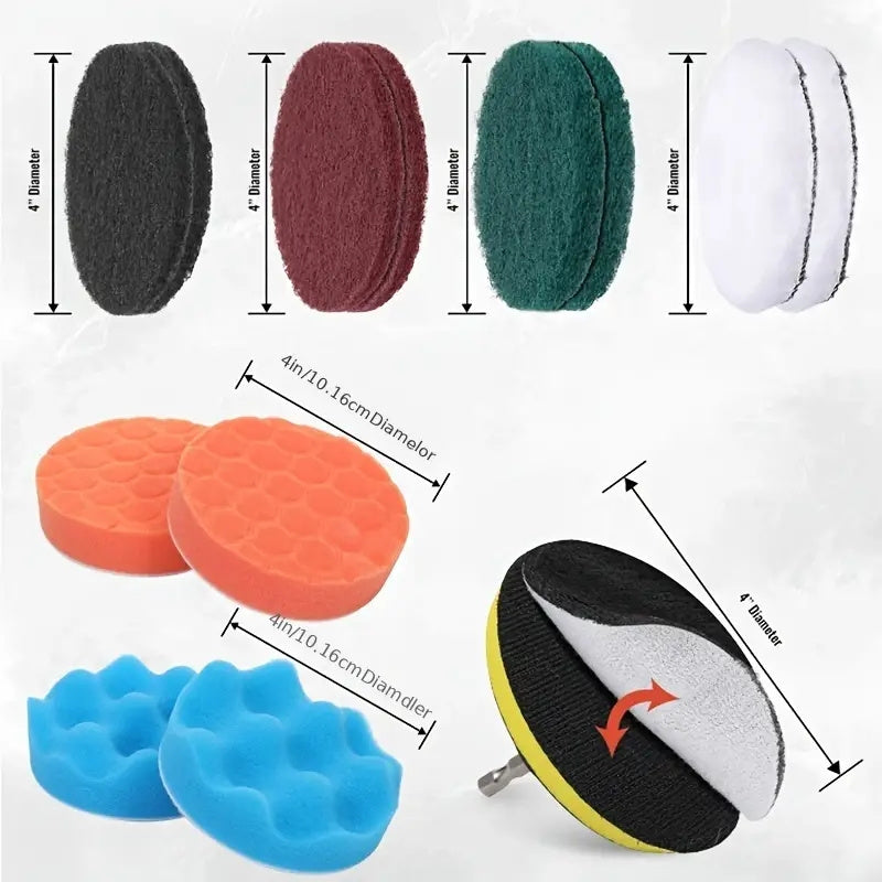 To'liq avtomobil va uy tozalash to'plami, 36 ta bo'lak, avtomobilni ta'mirlash va uy jihozlari uchun