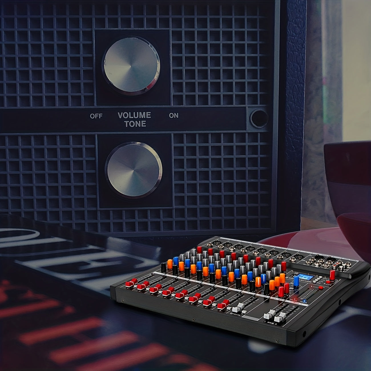 8/12 Channel Audio Mixer with USB XLR Microphone Input RCA Output for Professional and Beginner Use EU Plug