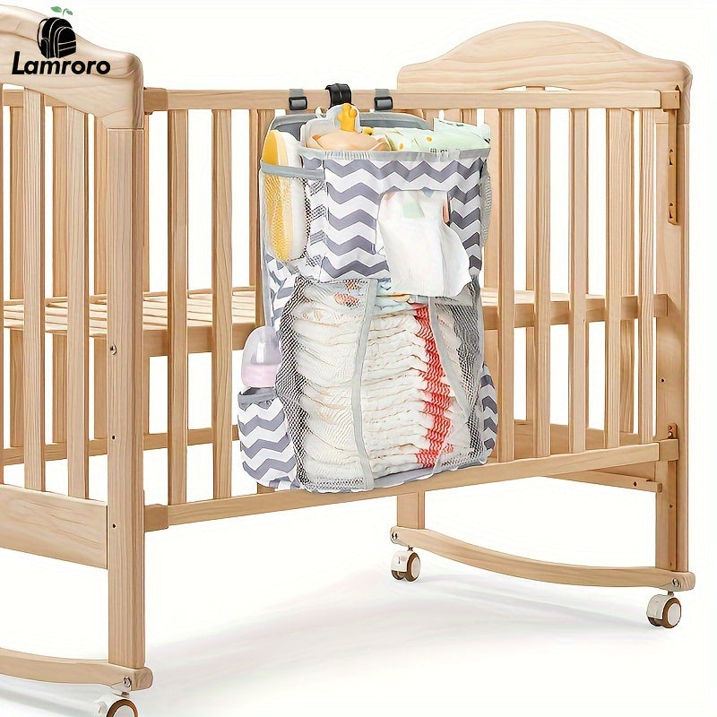 Сумка для хранения подгузников Lamroro — это универсальная водонепроницаемая сумка для путешествий с ремнями для коляски, предлагающая большую вместимость и легкость складывания.