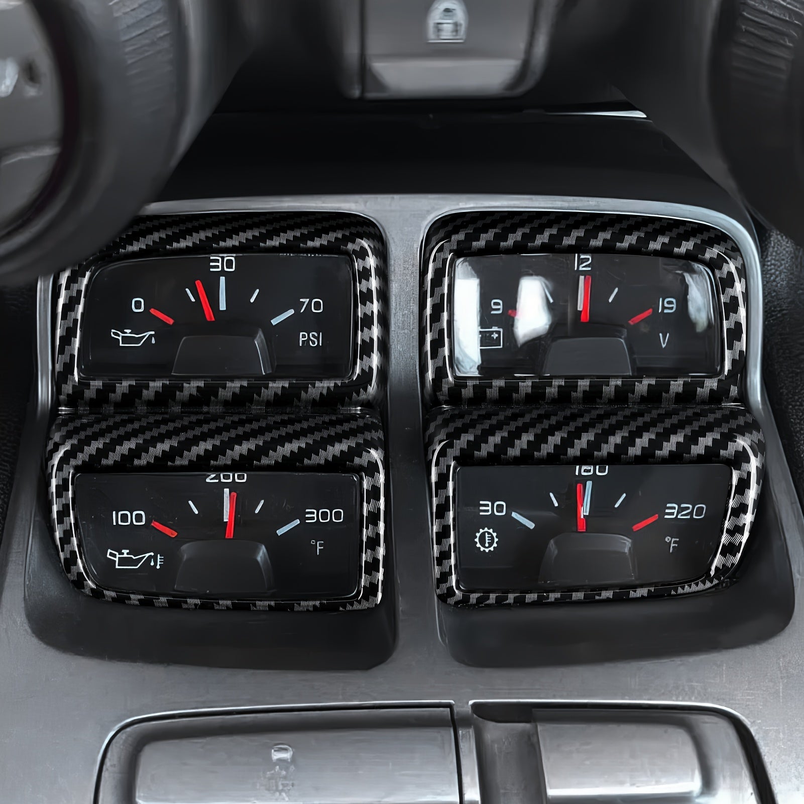 Car Interior Decor ABS Carbon Fiber Center Console Dashboard Decal Sticker