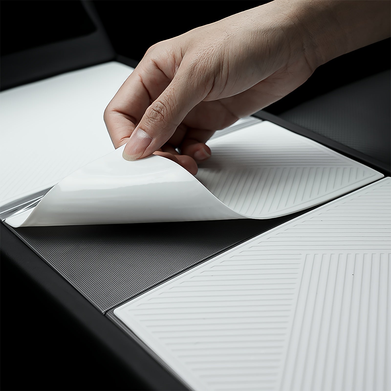 Car Interior Silicone Protective Pad for Center Control Panel Non-Slip Wear-Resistant