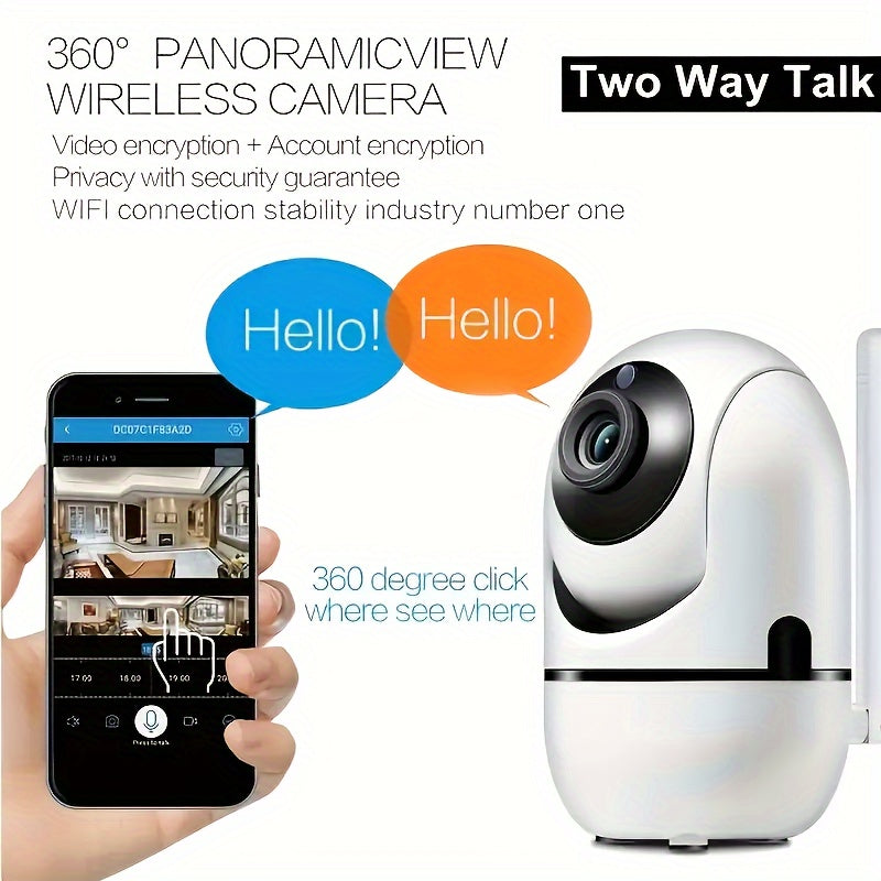 1080P Wireless Security Camera with Motion Detection Night Vision Two-Way Audio WiFi IP Camera