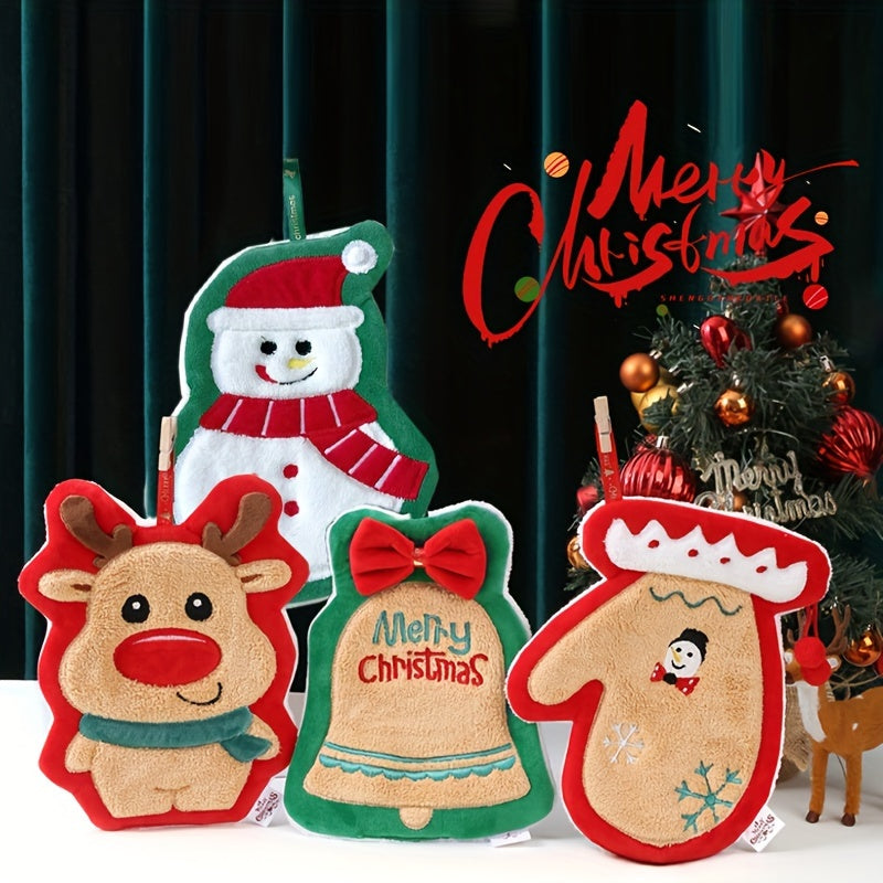 Bayramlik Santa Claus qo‘l sochiq koral mo‘ynali tez quriydigan so‘riladigan oshxona va hammom bezaklari