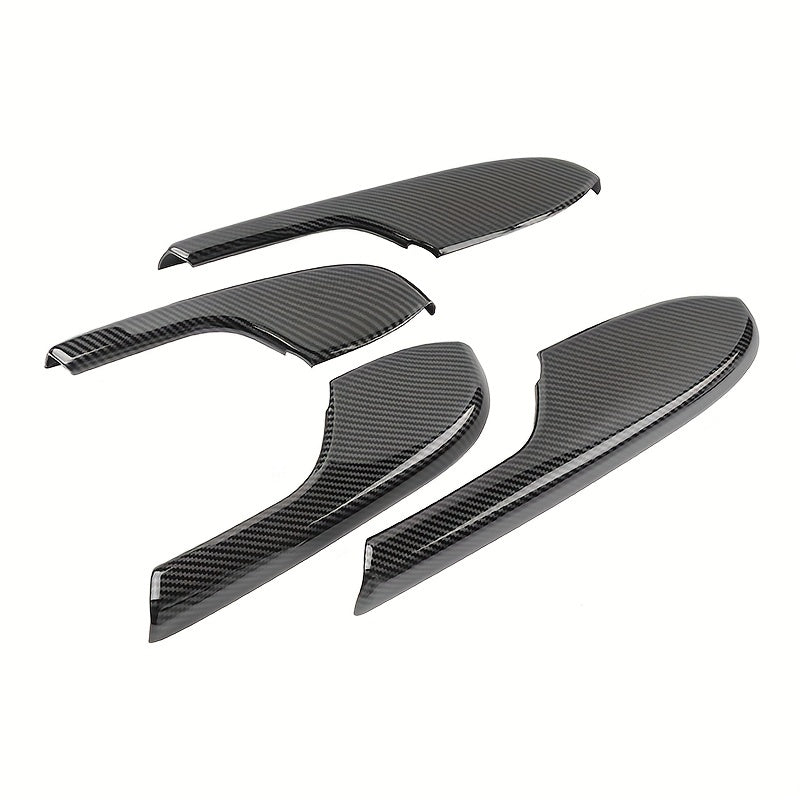 4-Piece Carbon Fiber Door Armrest Protector Cover Trim for Honda Civic 2016-2021