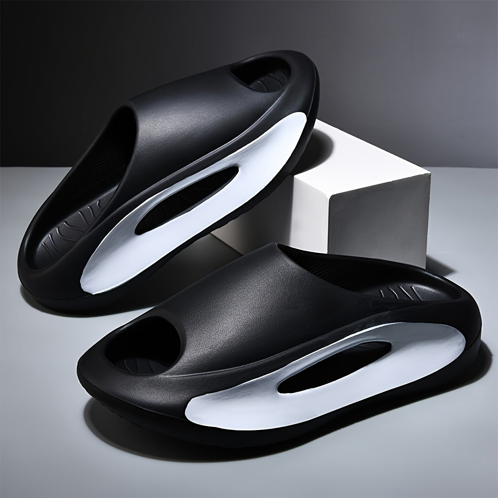 Unisex Black and White EVA Slippers Breathable Non-Slip Casual Summer