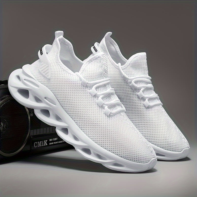 Zapatillas de punto para hombre de talla grande con suela antideslizante transpirable para actividades al aire libre