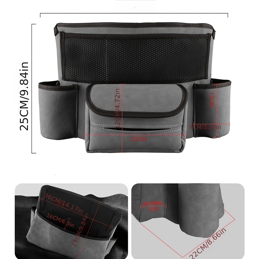 Organizador de mano para coche entre asientos, de gran capacidad para documentos y teléfono