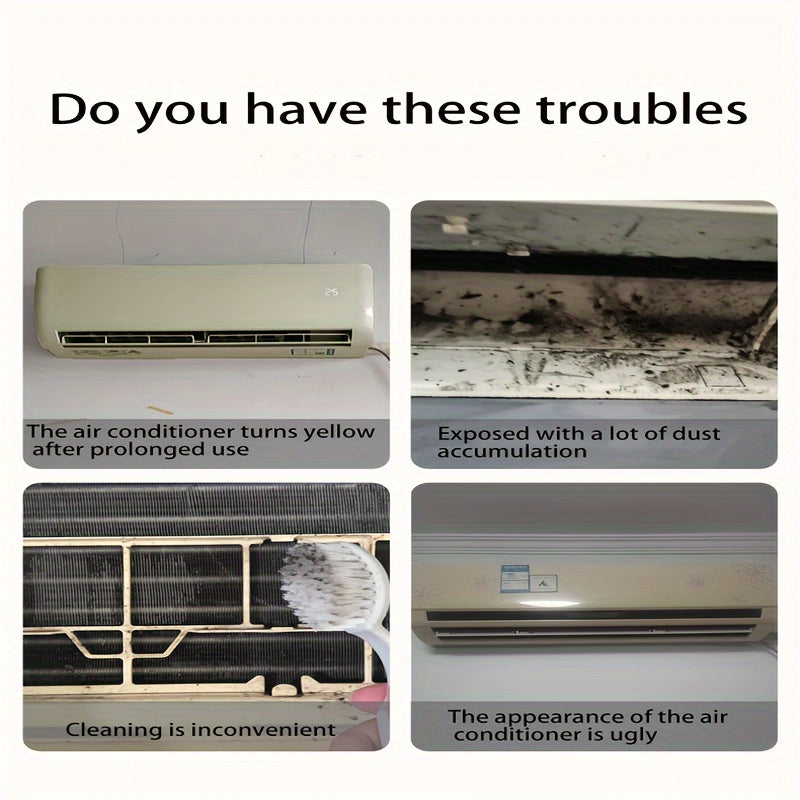 Washable Fabric Dust Cover for Wall-Mounted Air Conditioners with Cartoon Pattern