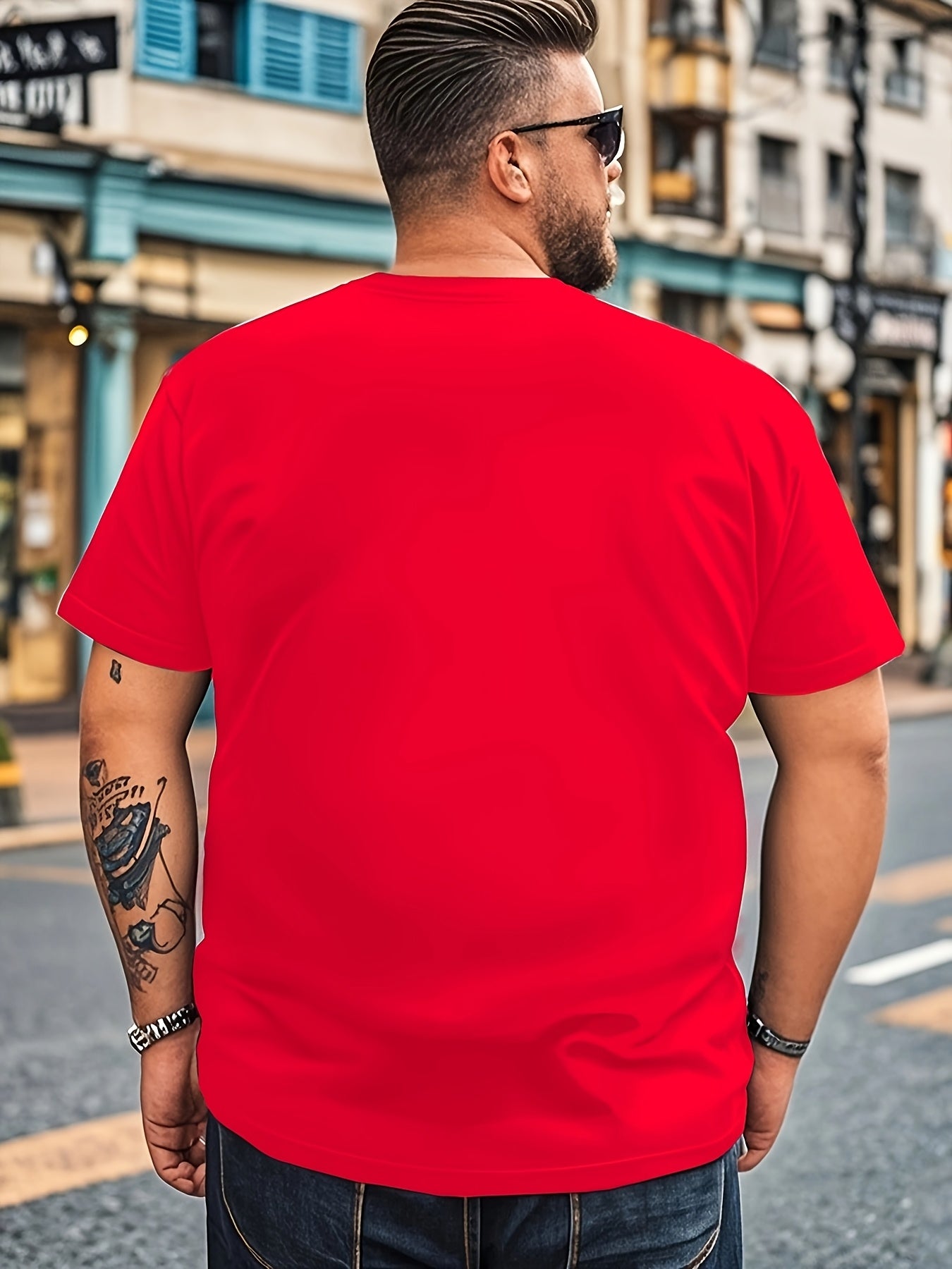 Men's Plus Size 3D Smile Face Print T-Shirt Casual Crew Neck Short Sleeve Polyester Blend