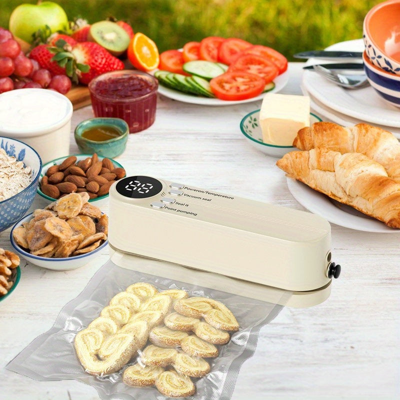 Wireless Portable Vacuum Sealer with Quick Heat Seal and 2400mAh Battery