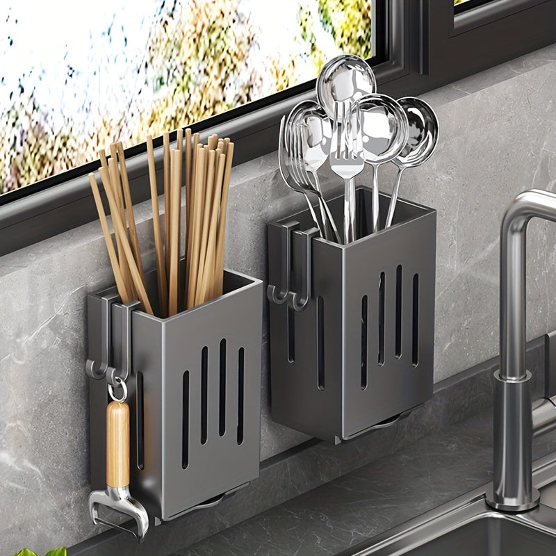 Waterproof ABS Utensil Holder for Kitchen Organization Single or Double Set