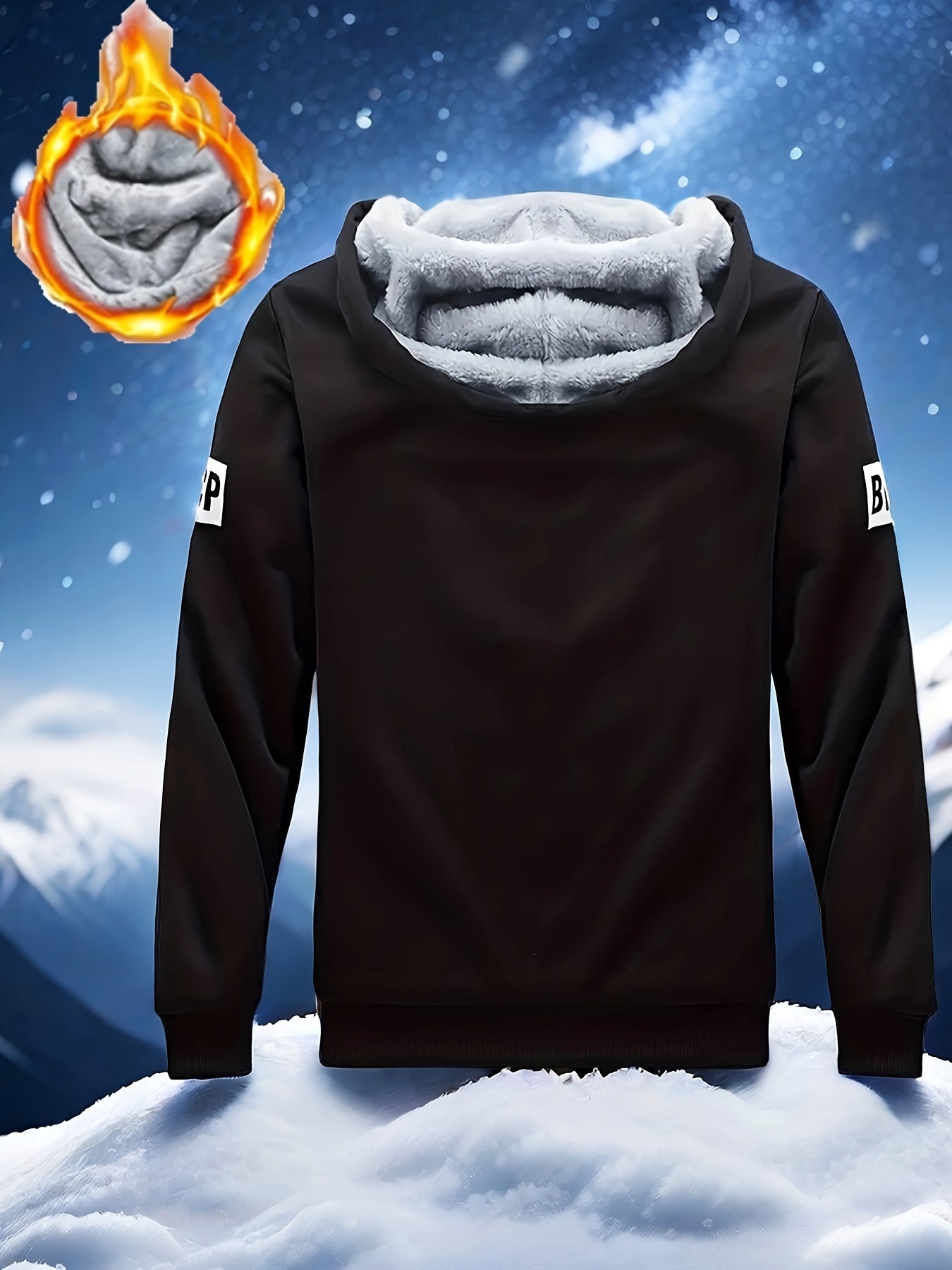 Erkaklar uchun kuz va qish mavsumi uchun mo'ylovli termal sport kostyumi