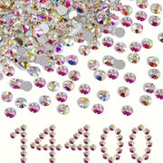 14400 Shisha Kristalli Flatback Rhinestones uchun Tirnoq San'ati, kiyim-kechak, poyabzal, sumkalar SS3 dan SS34 gacha