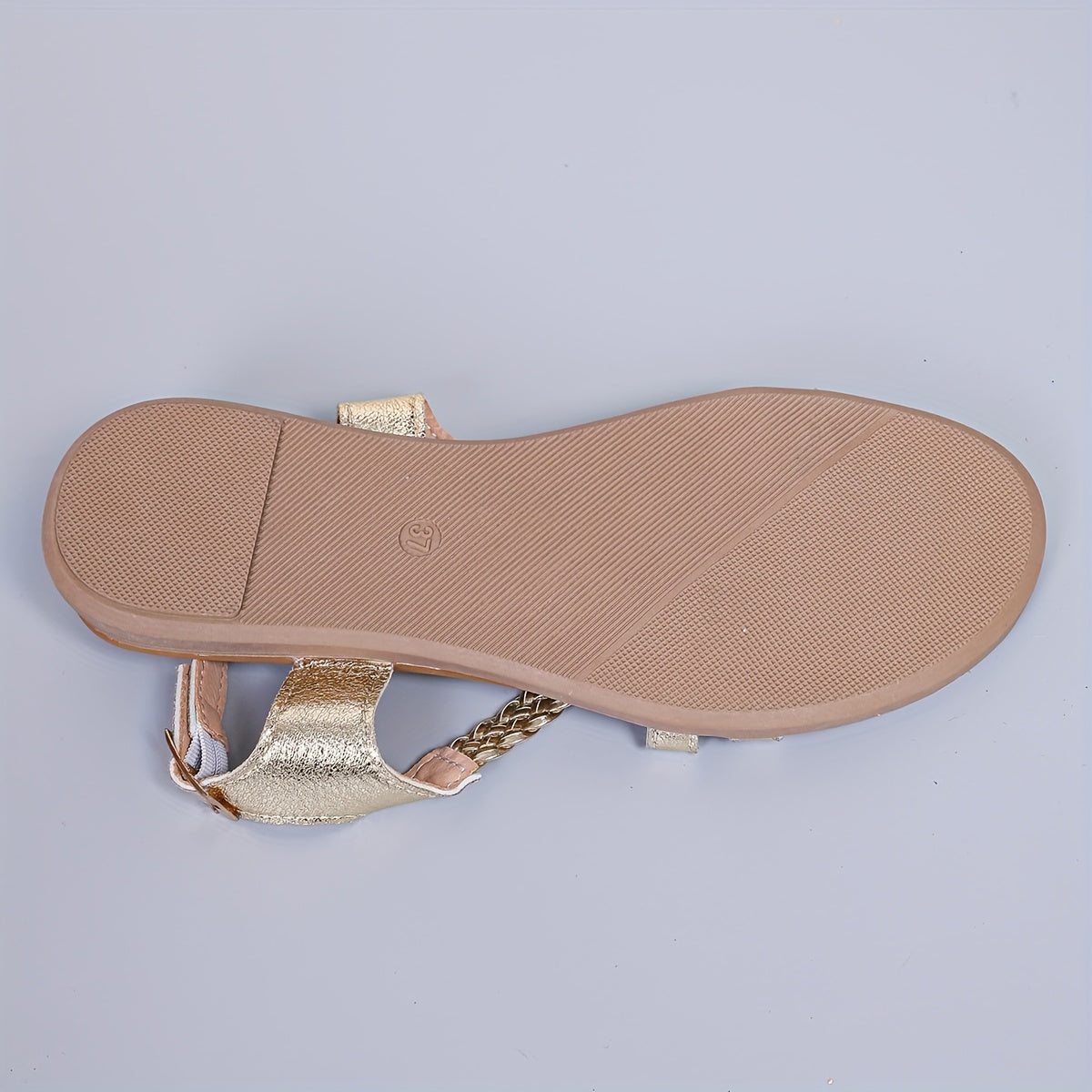 Women Flat Sandals Rhinestone Open-Toe Adjustable Ankle Beach Shoes