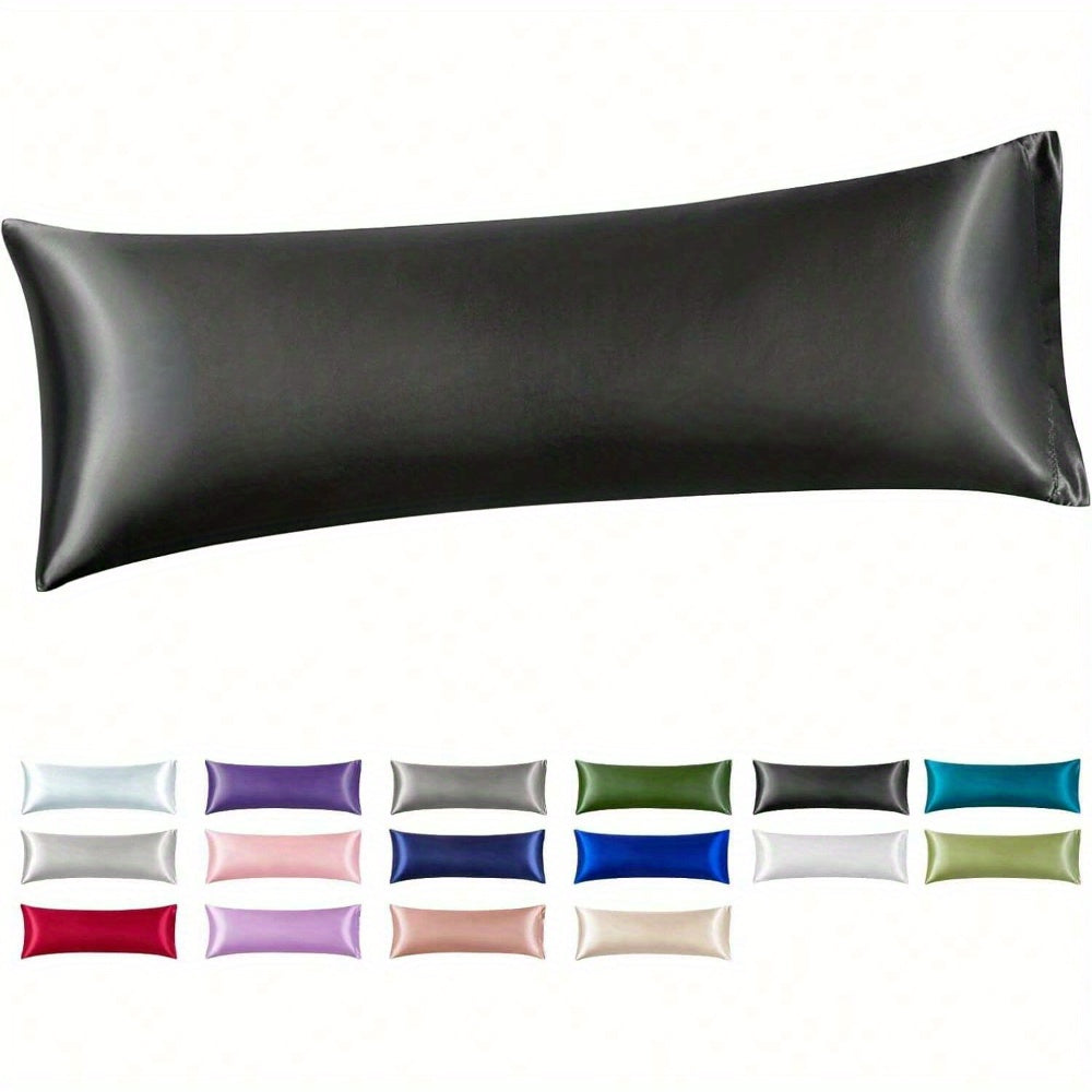 Fundas de almohada de satén negro 20x26 2 unidades, enfriamiento, cuidado del cabello sin frizz