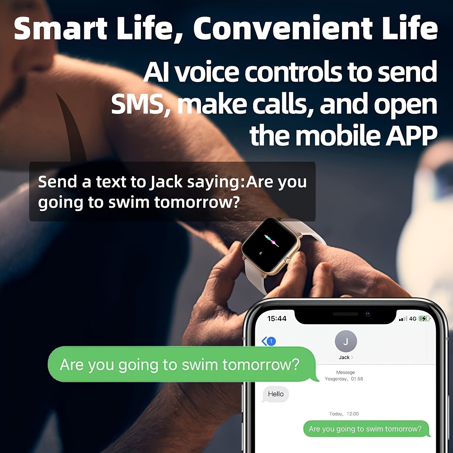 Smartwatch Full Screen Call Function 100+ Exercise Modes Pedometer Calorie Tracker Rechargeable Black Pink