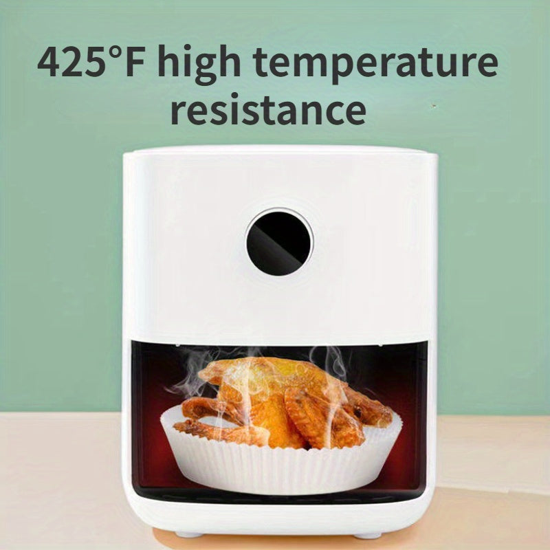 Havo fritüri uchun yopishmaydigan qog'oz qoplamalari, bir martalik, 1L sig'imli, 220W quvvatli, savat bilan, havo fritüri, pech, pishirish, bayram uchun mos. 20ta, 35ta va 45tadan mavjud.