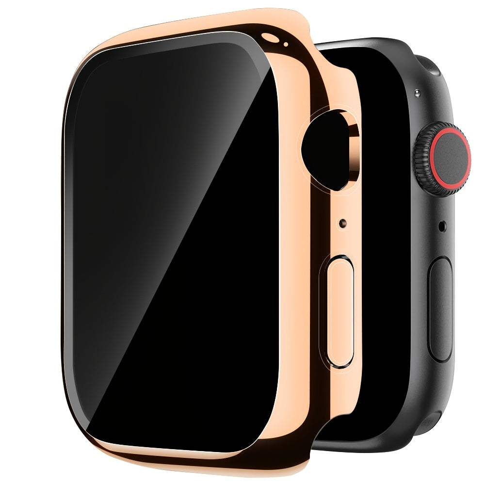 Tempered Glass Smartwatch Case with Screen Protector for Apple Watch Series 4-10 Privacy Scratch Resistant