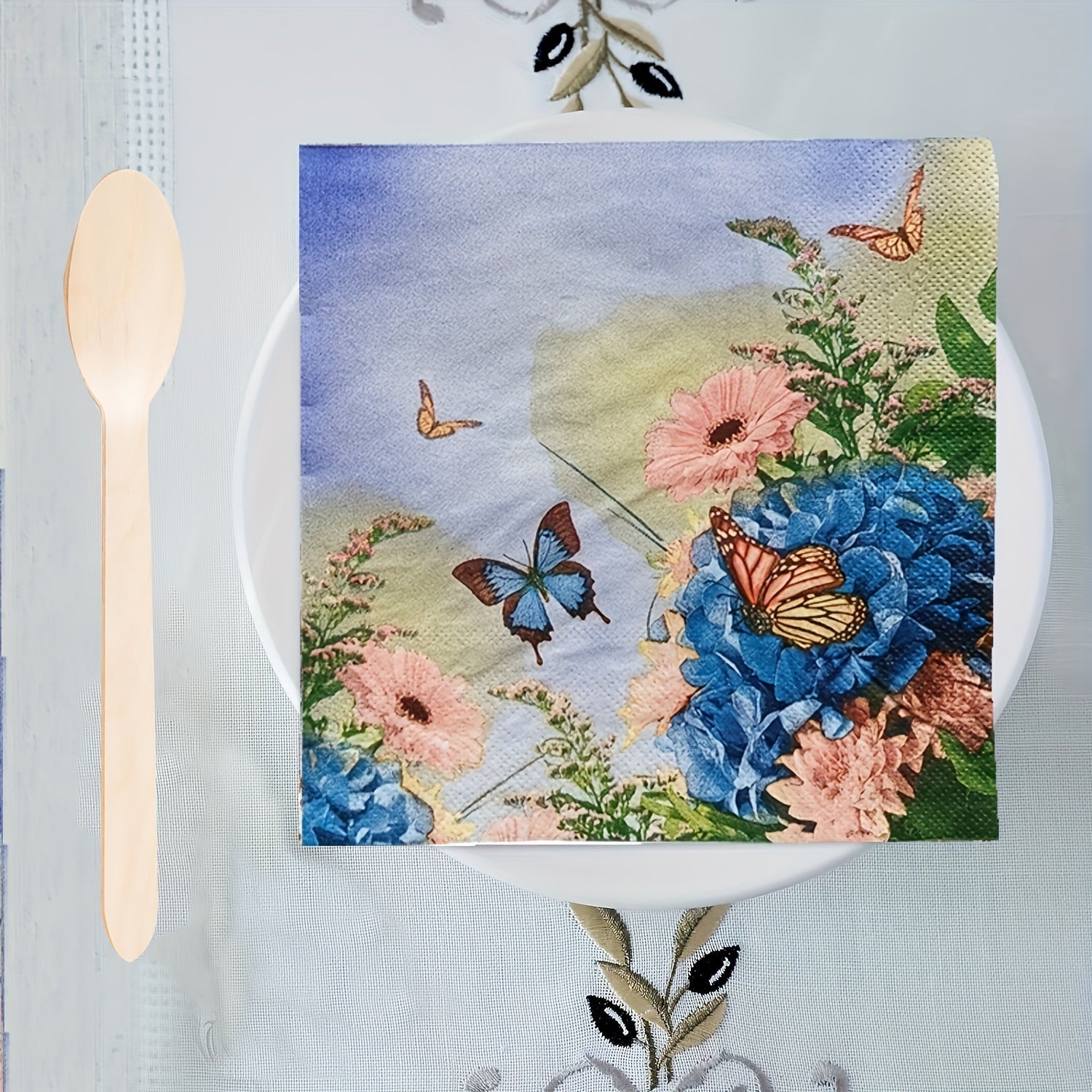 Disposable Wooden Dessert Spoons 5.5 Inch Pack of 40-200 for Weddings Parties